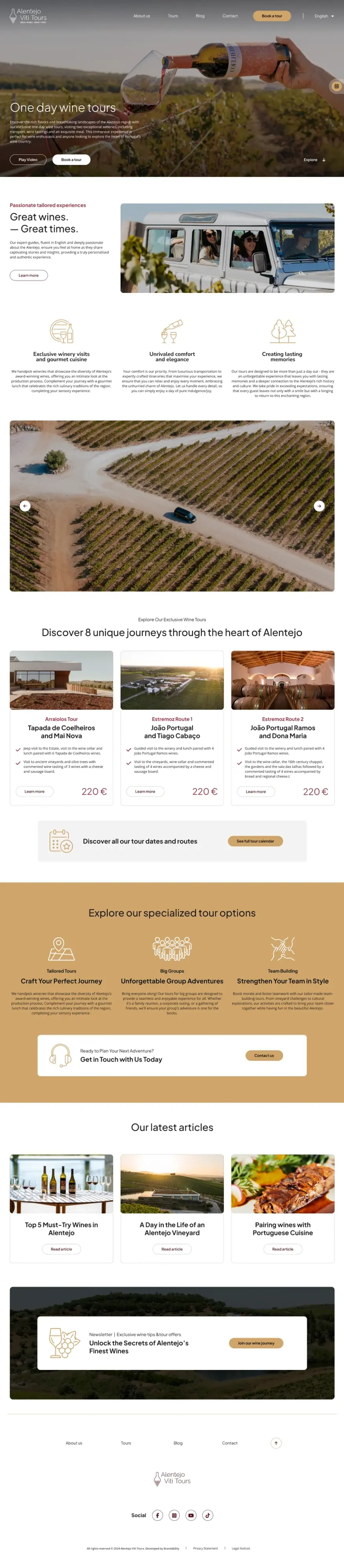 Alentejo Viti Tours Branding Web Mobile 5